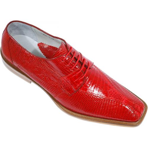 Belvedere "Rossi" Red Genuine Crocodile / Lizard Shoes